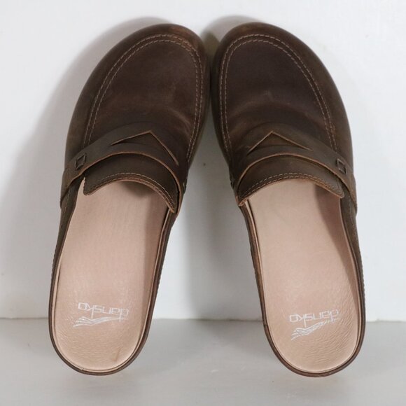 Dansko Brown Leather Mules - Picture 5 of 8